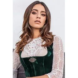 MarJo Dirndl Samt Dirndl 2tlg. - CHERA - smaragd/avocado 48