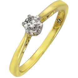 Diamonds by Ellen K. Ring 585 Gold zweifarbig Brillant 0,25ct.