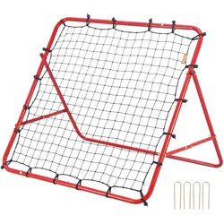 VEVOR Fußball Rebound Netz Tragbares Prellwand Fußball 48 x 48 mm, Rebounder Fußball Eisenrohr & PE-Netz Kinder & Jugendliche Verstellbar Fußballtor Rebounder Kicker für Fußball Training