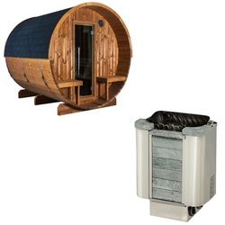 Sentiotec Sauna Komplettset Kaski 240 Panorama | Cumulus | 6 Pers.