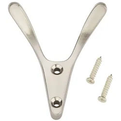 SO-TECH® Kleiderhaken Garderobenhaken VOLTA 77 x 68 x 30 mm inkl. Schrauben, (5-St), Edelstahloptik silberfarben