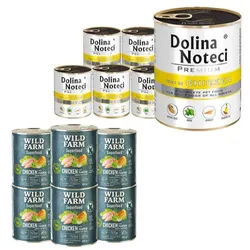 Dolina Noteci PREMIUM reich an Huhn 6x800g + WILD FARM Superfood Huhn 6x800g