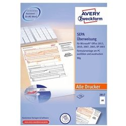 Avery Zweckform Formularvordrucke »SEPA-Überweisung/Zahlschein inkl. Software« weiß, 21x29.7 cm