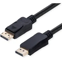 VALUE DisplayPort Kabel, v2.1, 16K, 80Gbit/s, DP ST - ST, schwarz, 2 m