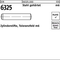 Zylinderstift DIN 6325 3 m6x 8 Stahl gehärtet Toleranz m6 100 Stück