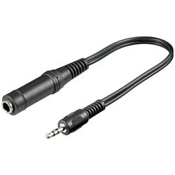 Goobay Kopfhörer-Adapter, 3,5 mm Stecker zu 6,35 mm Buchse - Klinke 3,5 mm Stecker (3-Pin, stereo) > Klinke 6,35 mm Buchse (3-Pin, stereo)