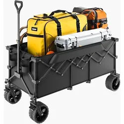VEVOR Bollerwagen Transportwagen Handwagen Strandwagen 204kg faltbar 122x60x61cm
