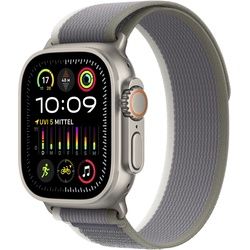Apple Smartwatch »Watch Ultra 2 GPS 49 mm + Cellular Titanium M/L«, (Watch OS 10 Trail Loop) Apple Titanium/Green/Grey
