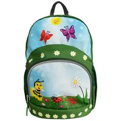 DONAU Schulranzen DONAU 7290850-02 Kinderrucksack Biene & Schmetterling