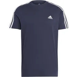 adidas 3 Streifen SJ Herren Relax- T-Shirt blau/weiß - S