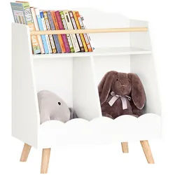SoBuy Kinderregal Weiß , Holzwerkstoff , 61x71x35 cm , Kinder- & Jugendzimmer, Kindermöbel, Kinderregale
