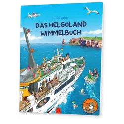 Kinderbuch Das Helgoland Wimmelbuch Jannes Weber blau|grau