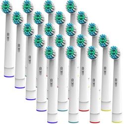 OneBuy24 - Aufsteckbürsten für viele elektrische Zahnbürsten von Nevadent 20 St weiss