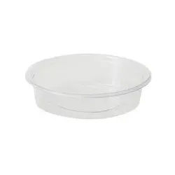 Greenbox rPET-Portionsbecher, transparent, Ø 7,5 cm, 50 ml, Transparenter Einwegbecher für kalte und lauwarme Speisen, 1 Karton = 10 Packungen á 100 Stück