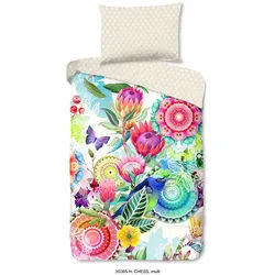 Bettwäsche , Multicolor , Textil , Mandala , 140x200 cm , atmungsaktiv , Heimtextilien, Bettwäsche & Leintücher, Bettwäsche, Satin-Bettwäsche