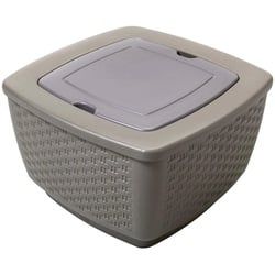 Ambia Garden Kühlbox , Grau , Kunststoff , 73.7x45.7x78.7 cm , EN 71, Ce , Abflussstöpsel , Freizeit & Co, Camping, Kühlboxen