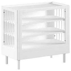Mid.you Wickeltisch , Weiß , Holz , Buche , massiv , 2 Fächer , 100x95x55 cm , EN 71, DIN EN 12221 , Babymöbel & Kindermöbel, Babyzimmer, Wickelkommoden & Zubehör