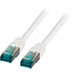 EFB MK60010,5W - Patchkabel S/FTP, Cat.6A, 0,5 m, weiß