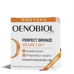 Oenobiol - Perfect Solar Bronze 2 IN 1 - Selbstbräuner & Sonnenvorbereiter - NEU - Nachgewiesene Wirksamkeit ab 1 Monat1 - 1 Monatsprogramm - 30 Kapseln