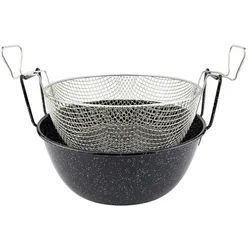 ILSA Friteuse mit Korb aus emailliertem und vernickeltem Eisen Ø cm 36