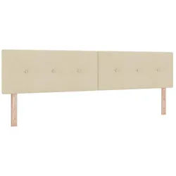 vidaXL Bett Höhenverstellbares Kopfteil mit Kopfteil Creme 200 cm Stoff (1-tlg)