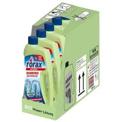 rorax Rohrfrei Bio-Power-Gel, beseitigt umweltschonend Rohrverstopfungen, 1 Karton = 6 x 1000 ml - Flasche
