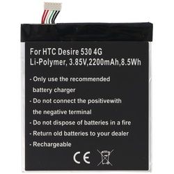 Akku passend für HTC Desire 530 4G, Li-Polymer, 3,85V, 2200mAh, 8,5Wh