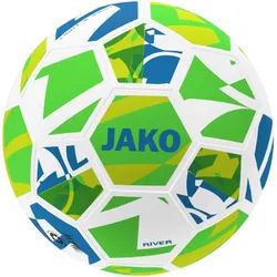 Jako Fussball Lightball River 2343-673 4 - Weiß/Neongrün/Neongelb - 4 (290g)