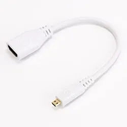 offizielles Raspberry Pi Micro HDMI Adapterkabel D-Stecker - A-Buchse, weiß, 235mm