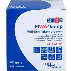 Schlitzkompressen Steril 7.5x7.5cm 12-Fach 50 ST