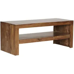 Mid.you Couchtisch , Sheeshamfarben , Holz , Sheesham , massiv , rechteckig , Wange , 45x45x110 cm , Wohnzimmer, Wohnzimmertische, Couchtische, Couchtische eckig