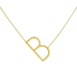 Adelia ́s Kette ohne Anhänger Damen Halskette mit Anhänger – Buchstabe aus Edelstahl, Zum Verschenken – ideal zum einfach so goldfarben