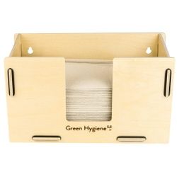 Green Hygiene® FALK & FRIEDAS Tischspender, Holz, Nachhaltiges Spendersystem für die Falthandtücher, Maße (B x H x T): 28,5 x 16,5 x 15 cm