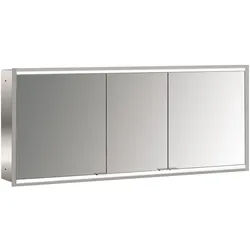 emco prime 2 Lichtspiegelschrank, 1600 mm, 3 Türen, Unterputzmodell, 949706358, Farbe: aluminium/weiss