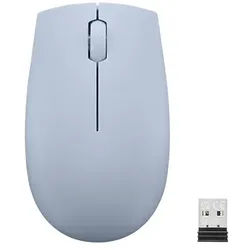 Lenovo 300 – kompakte Funkmaus Eisblau mit Batterie, Frostgrau