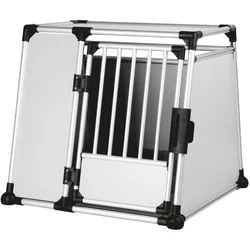 TRIXIE Transportbox Aluminium silber/hellgrau Transportbox Größe XL (94 x 93 x 87 cm)