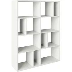 Mid.you Regal , Weiß , Holzwerkstoff , 6 Fächer , 113x147x34 cm , Fsc , erweiterbar, Beimöbel erhältlich, in verschiedenen Holzdekoren erhältlich , Wohnzimmer, Regale, Bücherregale