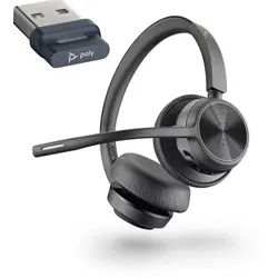 POLY Voyager 4320 UC Kopfhörer Kabellos Kopfband Büro/Callcenter USB Typ-A Bluetooth Schwarz