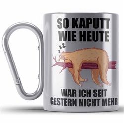 Trendation Thermotasse Lustige Edelstahl Tassen mit Sprüchen Arbeitskollege Geschenk Kollege silberfarben