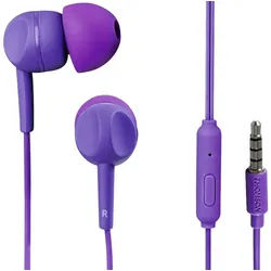 Thomson In-Ear Headset EAR3005PL 3,5mm Klinke Ohrhörer Smartphone-Headset (Mikrofon, 3,5mm, Mikrofon, Fernbedienung, Silikon-Ohrpolster, 3,5mm Klinken-Stecker) lila