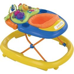 Chicco Lauflernwagen , Blau, Gelb, Multicolor , Metall, Kunststoff, Textil , 47x45x81 cm , Spieltisch mit Musik , Spielzeug, Babyspielzeug, Lauflernwagen