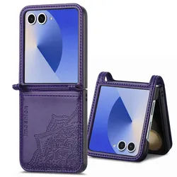 Samsung Galaxy Z Flip 7 Hülle - Kunstleder - imoshion Klapphülle - Handyhülle Lila