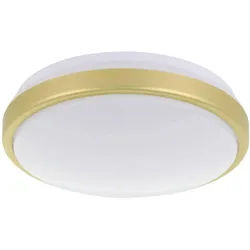 Eglo Deckenleuchte , Weiß, Messingfarben , Metall, Kunststoff , rund , 9 cm , Lampen & Leuchten, Innenbeleuchtung, Deckenleuchten, Deckenleuchten