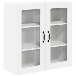 vidaXL Hängeschrank Vitrinen-Hängeschrank Küchenhängeschrank mit Regal Weiß 80x31x80 cm Sp weiß
