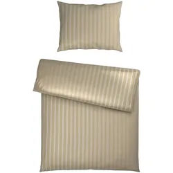 Dieter Knoll Bettwäsche , Beige , Textil , Streifen , 140x220 cm , pflegeleicht, atmungsaktiv, schadstoffgeprüft , Heimtextilien, Bettwäsche & Leintücher, Bettwäsche, Satin-Bettwäsche