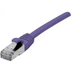 Exertis Connect Patchkabel Cat. 6A, S/FTP (PiMF), halogenfrei, mit Rastnasenschutz, violett, 1,5 m