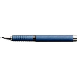 FABER-CASTELL Füller Essentio Aluminium Blau mit gefedertem Clip,