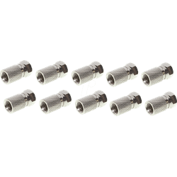 SHVP 85012-R10 - F-Stecker 7,5, +Dichtungsring,+großer Mutter, 10 Stück