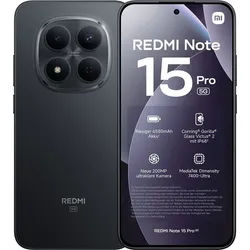 Xiaomi Redmi Note 15 Pro 5G 12+512GB Smartphone Handy (200 MP Kamera)
