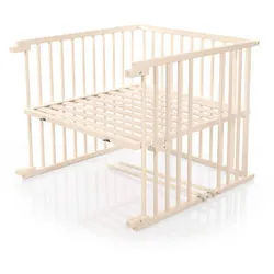Babybay Gitterbett , Beige , Holz , Buche , 94x79x95 cm , Schlafen, Babytextil-Kollektionen